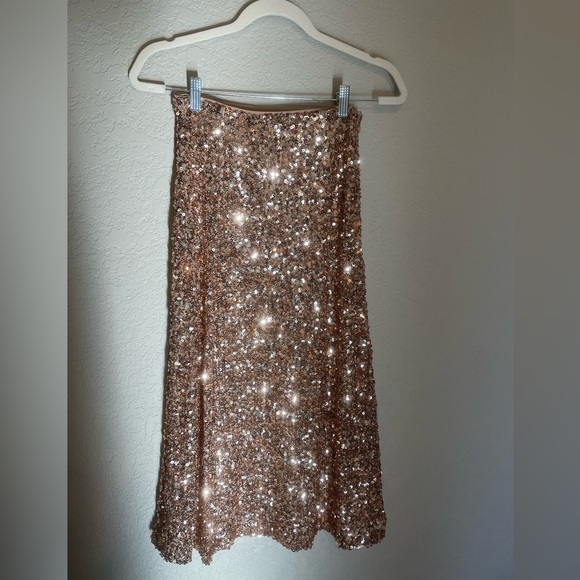 By Together Sequin Midi Skirt Holiday Skirt Party Skirt - Picture 4 of 4